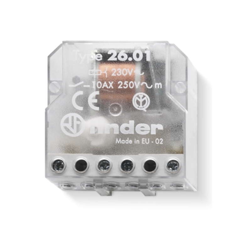 Stepper-relay-electromechanical-impulse-230-Vac-1-NO-contact-10A-Series-26---Finder-260182300000